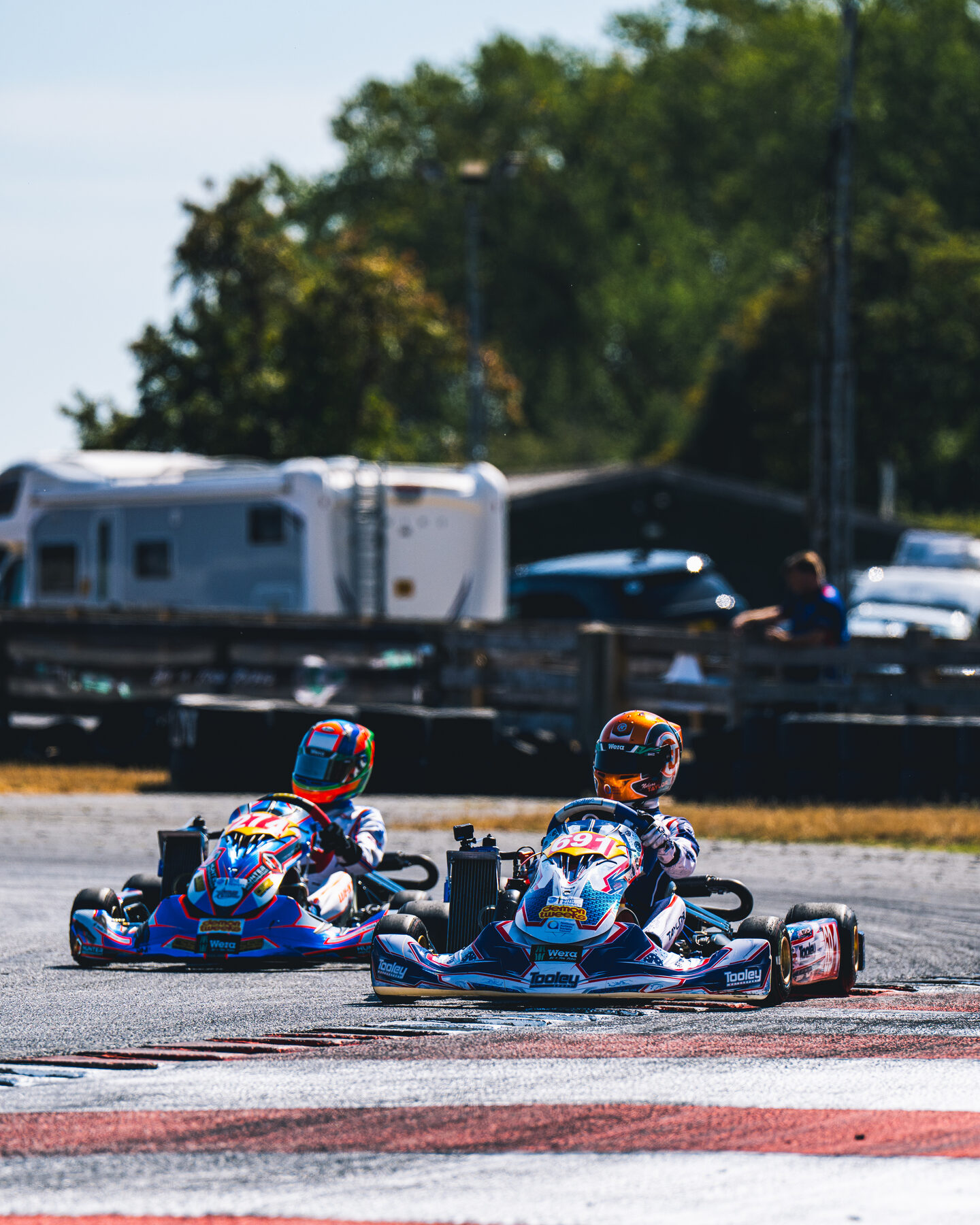 Nelson Taylor in practice at Whilton Mill ahead of the British Kart Championship Round 4