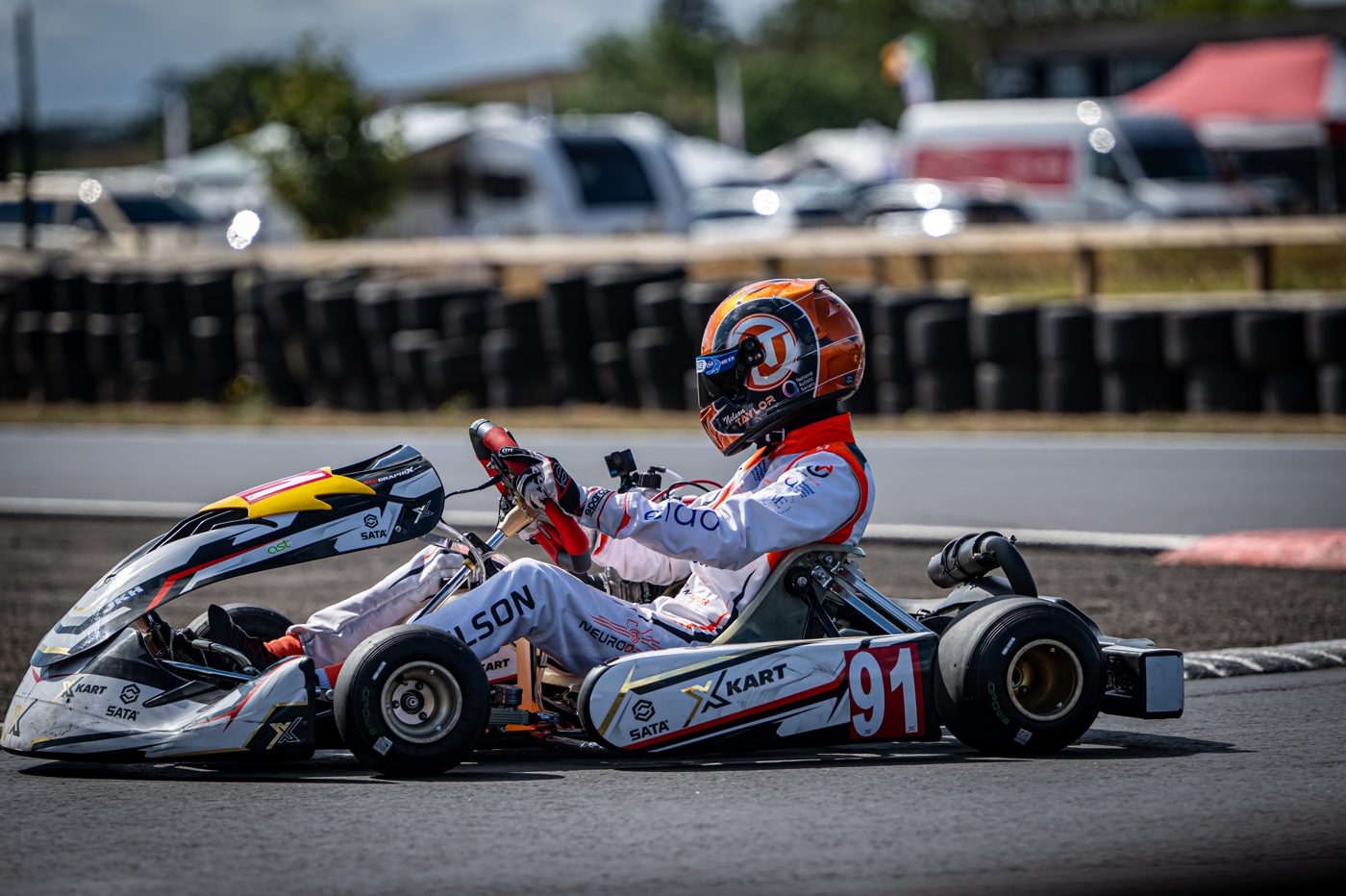 Nelson Taylor mid-corner at Shenington